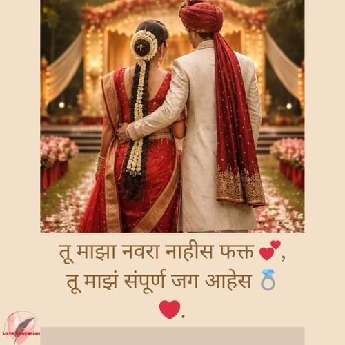 तू माझा नवरा नाहीस फक्त 💕, तू माझं संपूर्ण जग आहेस 💍❤️.