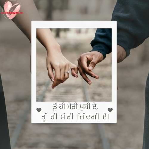 ਤੂੰ ਹੀ ਮੇਰੀ ਖੁਸ਼ੀ ਏ, ਤੂੰ ਹੀ ਮੇਰੀ ਜ਼ਿੰਦਗੀ ਏ।