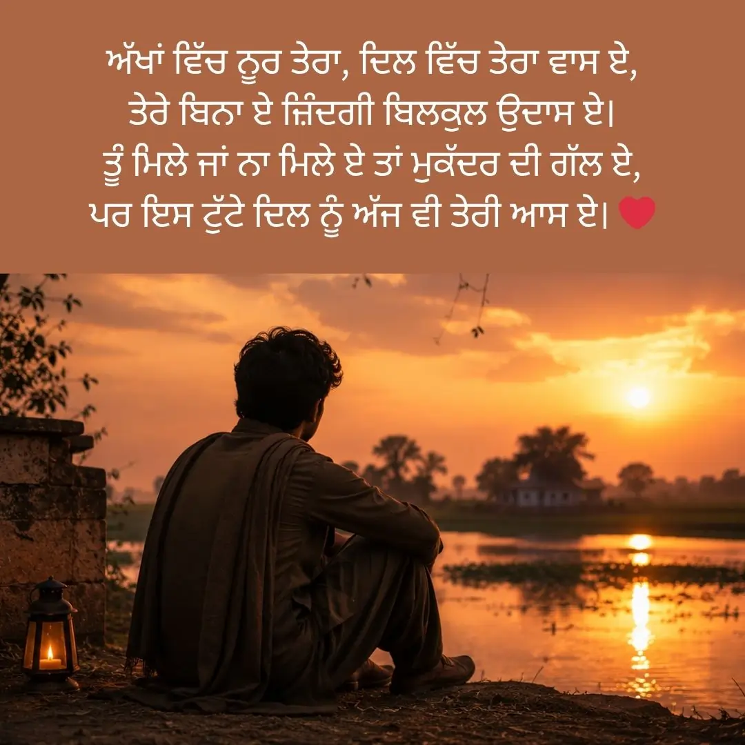 Punjabi Love Shayari 4 Lines