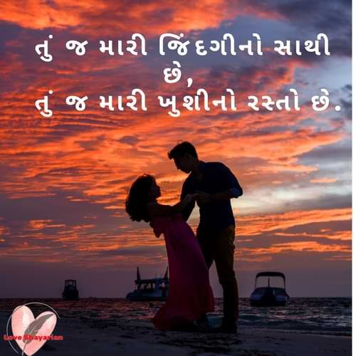 તું જ મારી જિંદગીનો સાથી છે, તું જ મારી ખુશીનો રસ્તો છે.